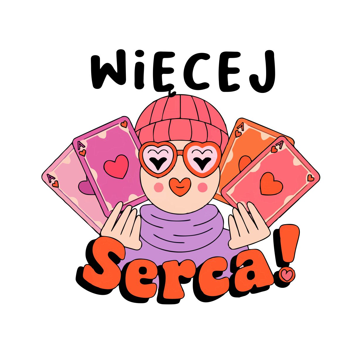 Biele tričko s potlačou na chrbte „Viac srdca“