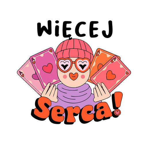Biele tričko s potlačou na chrbte „Viac srdca“