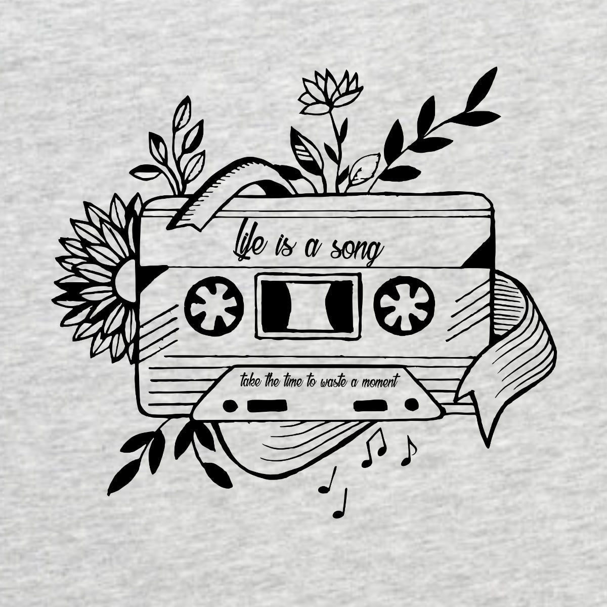 Šedé melírované tričko „Tape“
