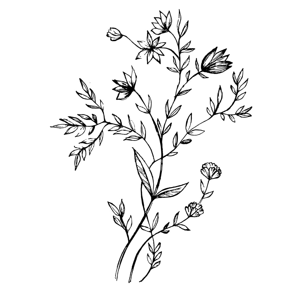 Biele tričko „Flowers“