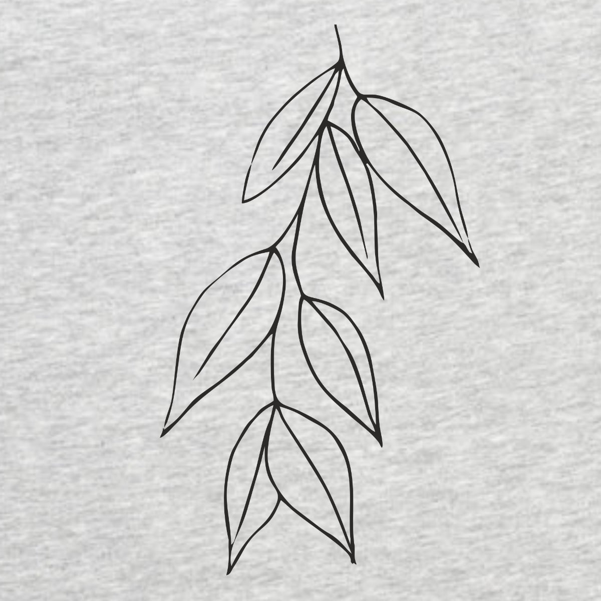 Šedé melírované tričko „Leaves“
