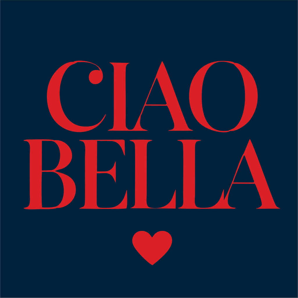 Modrý UNISEX pulóver „CIAO BELLA“