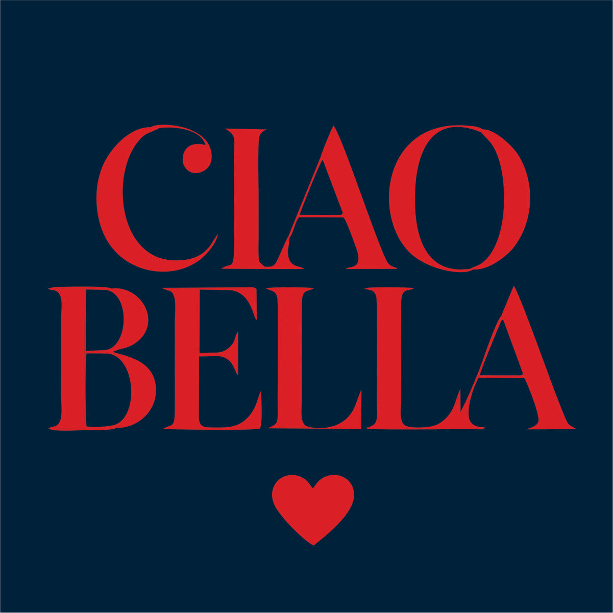 Modrý UNISEX pulóver „CIAO BELLA“