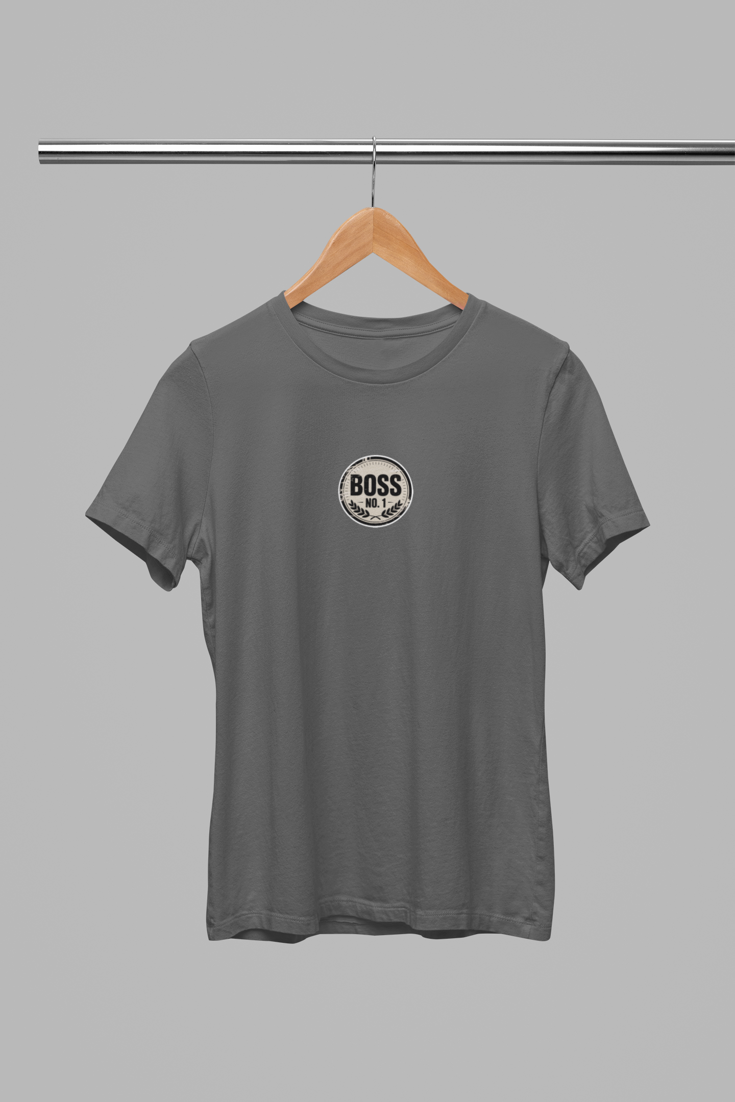 Tmavosivé unisex tričko "Boss No1"