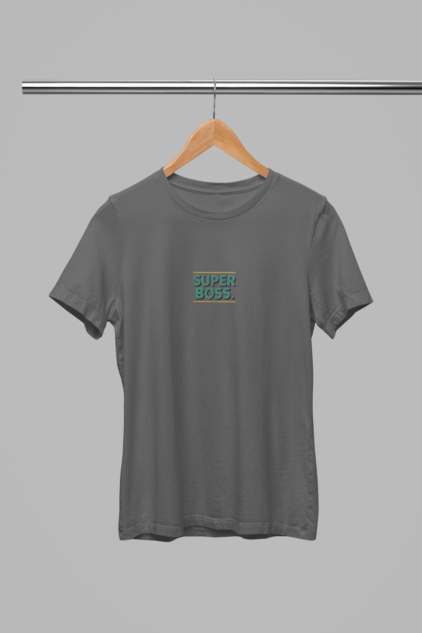 Tmavosivé unisex tričko "Super Boss"
