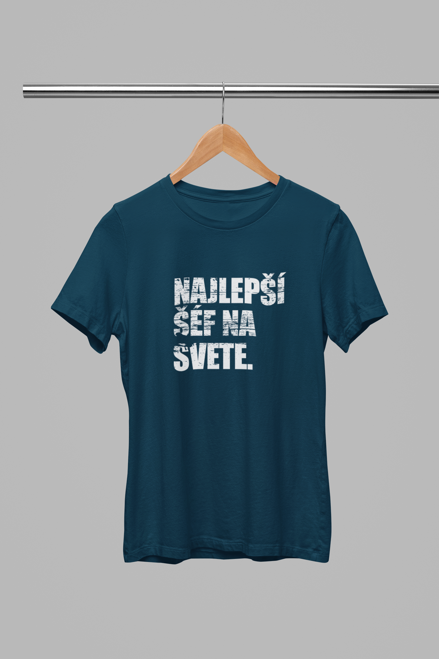 Tmavomodré unisex tričko "Najlepší šéf na svete"