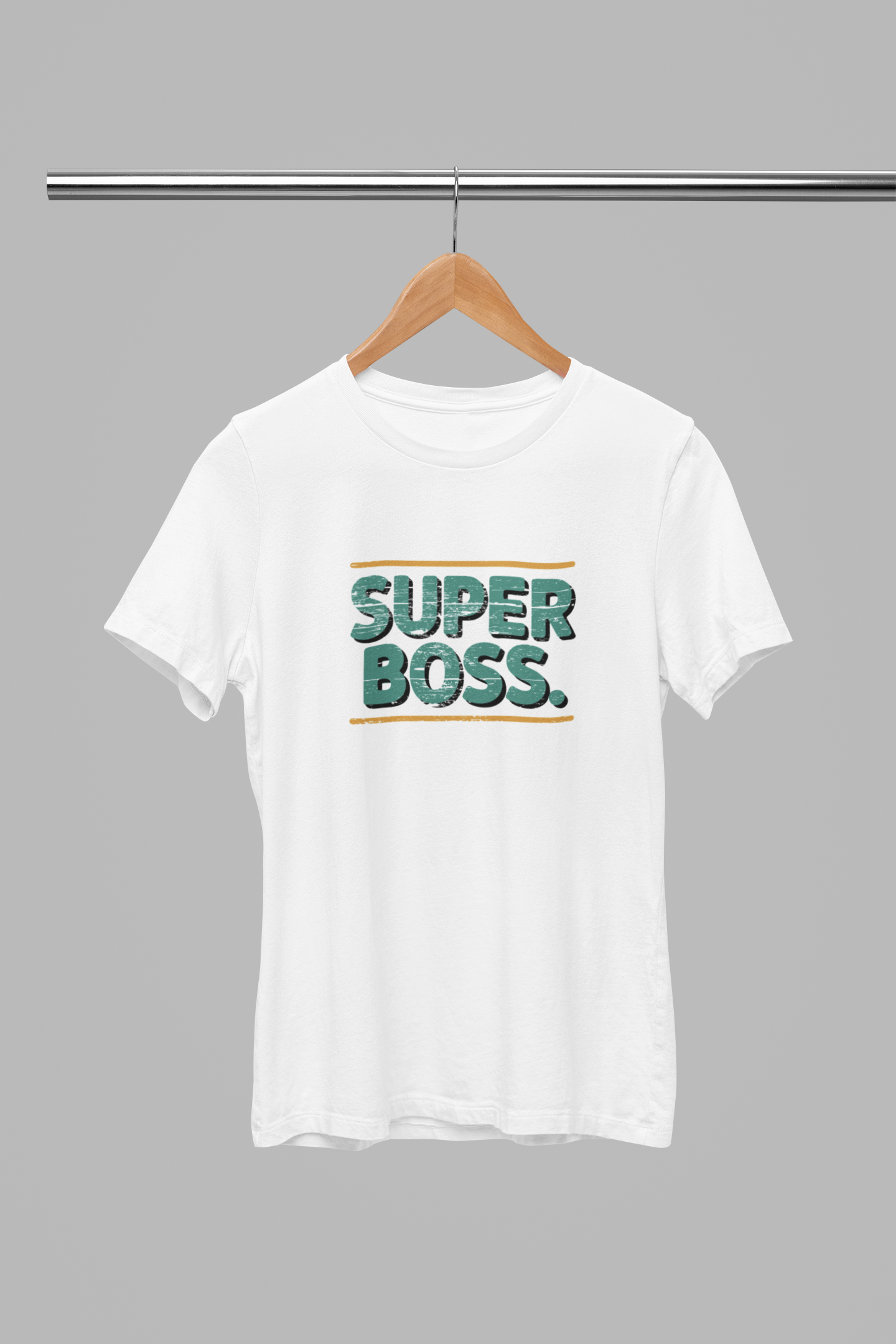 Biele UNISEX tričko „Super Boss"