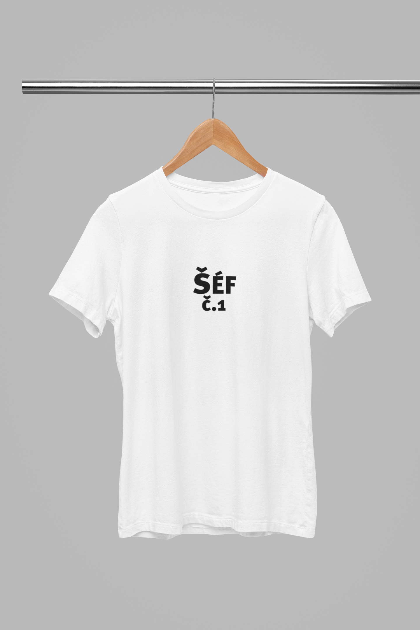 Biele UNISEX tričko „Šéf č. 1"