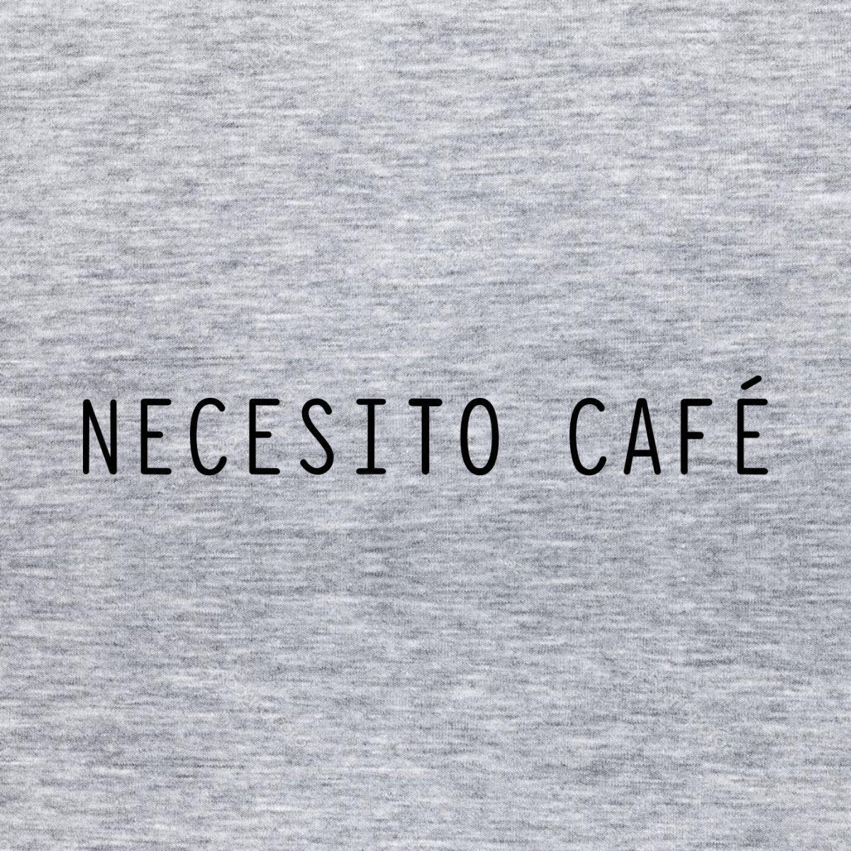 Šedé melírované tričko „I need coffee“