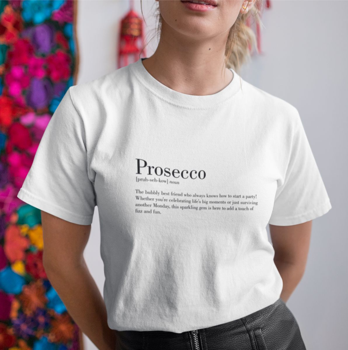 Biele UNISEX tričko „Prosecco“