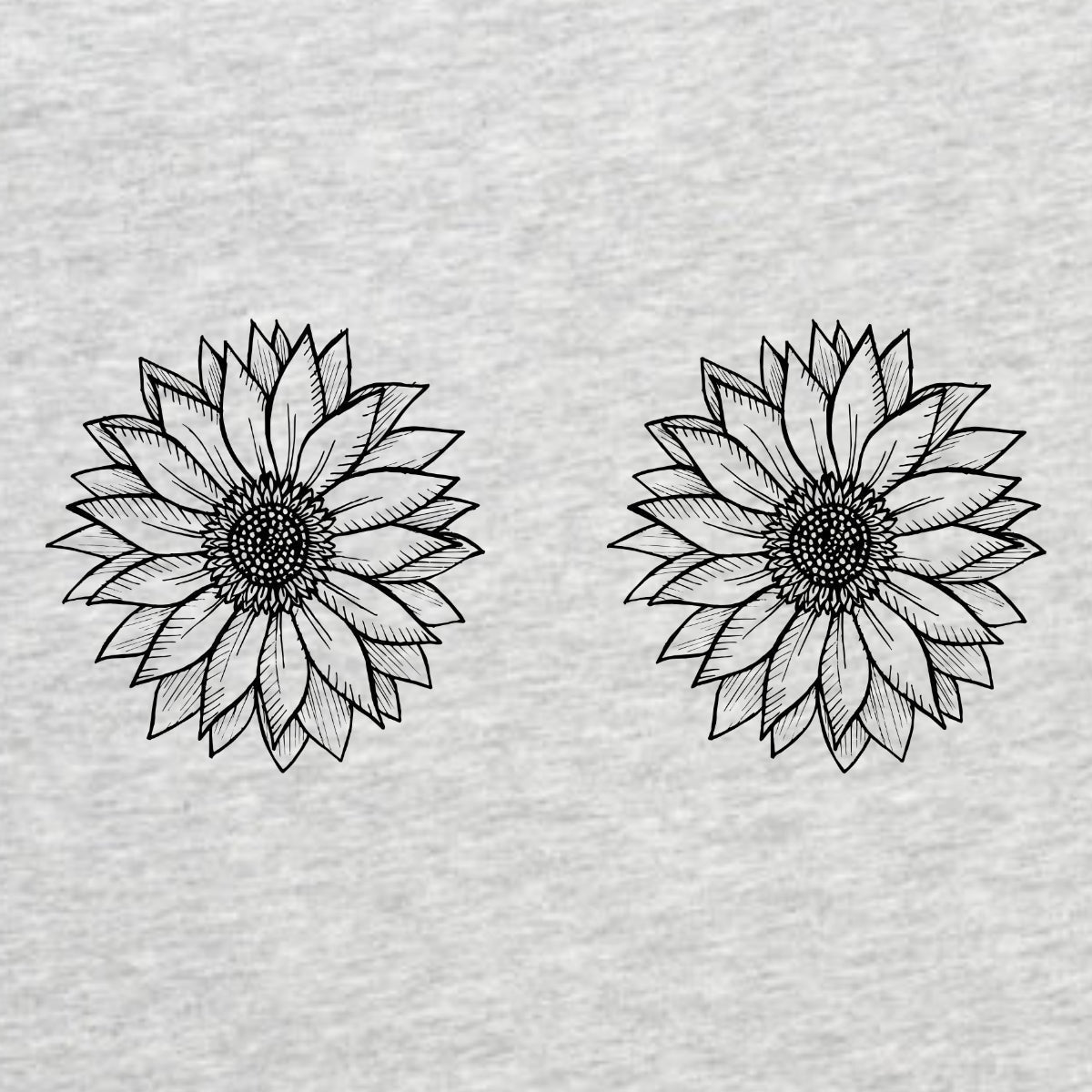 Šedé melírované tričko „Sunflowers“