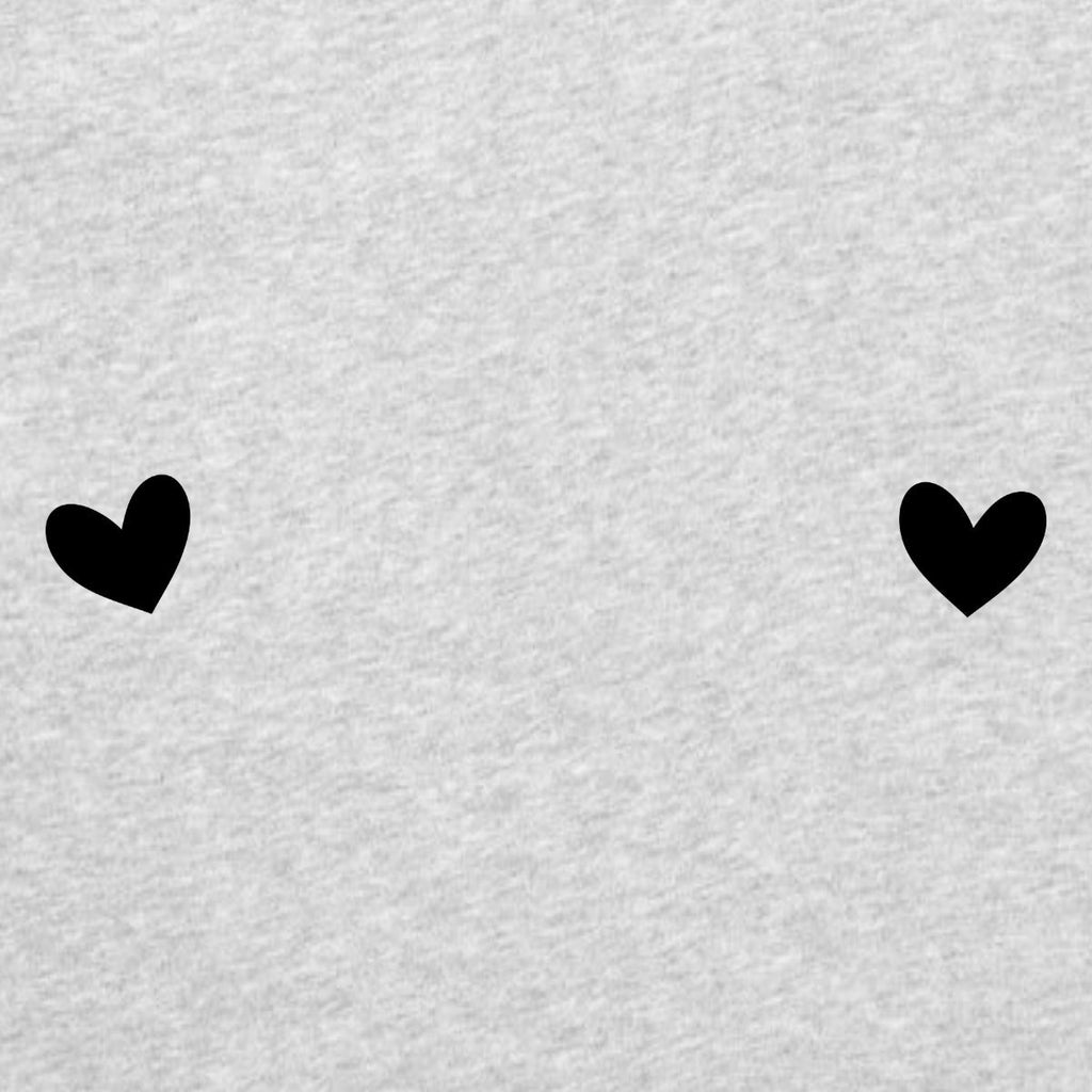 Šedé melírované tričko „Hearts“