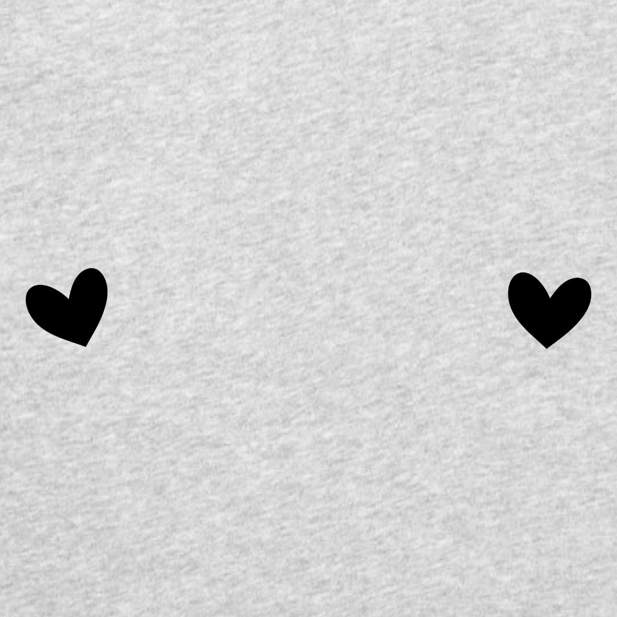 Šedé melírované tričko „Hearts“