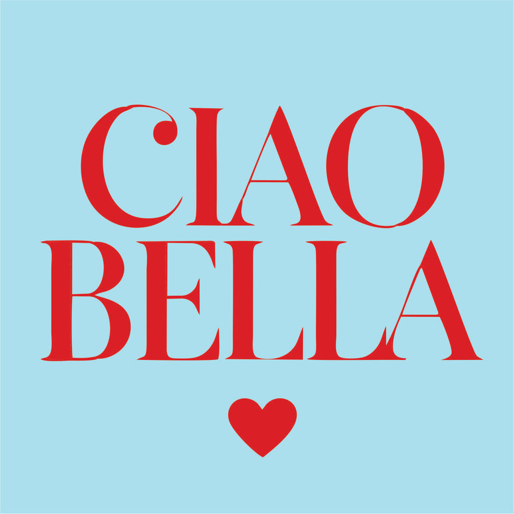 Svetlomodré UNISEX tričko „CIAO BELLA“ 225