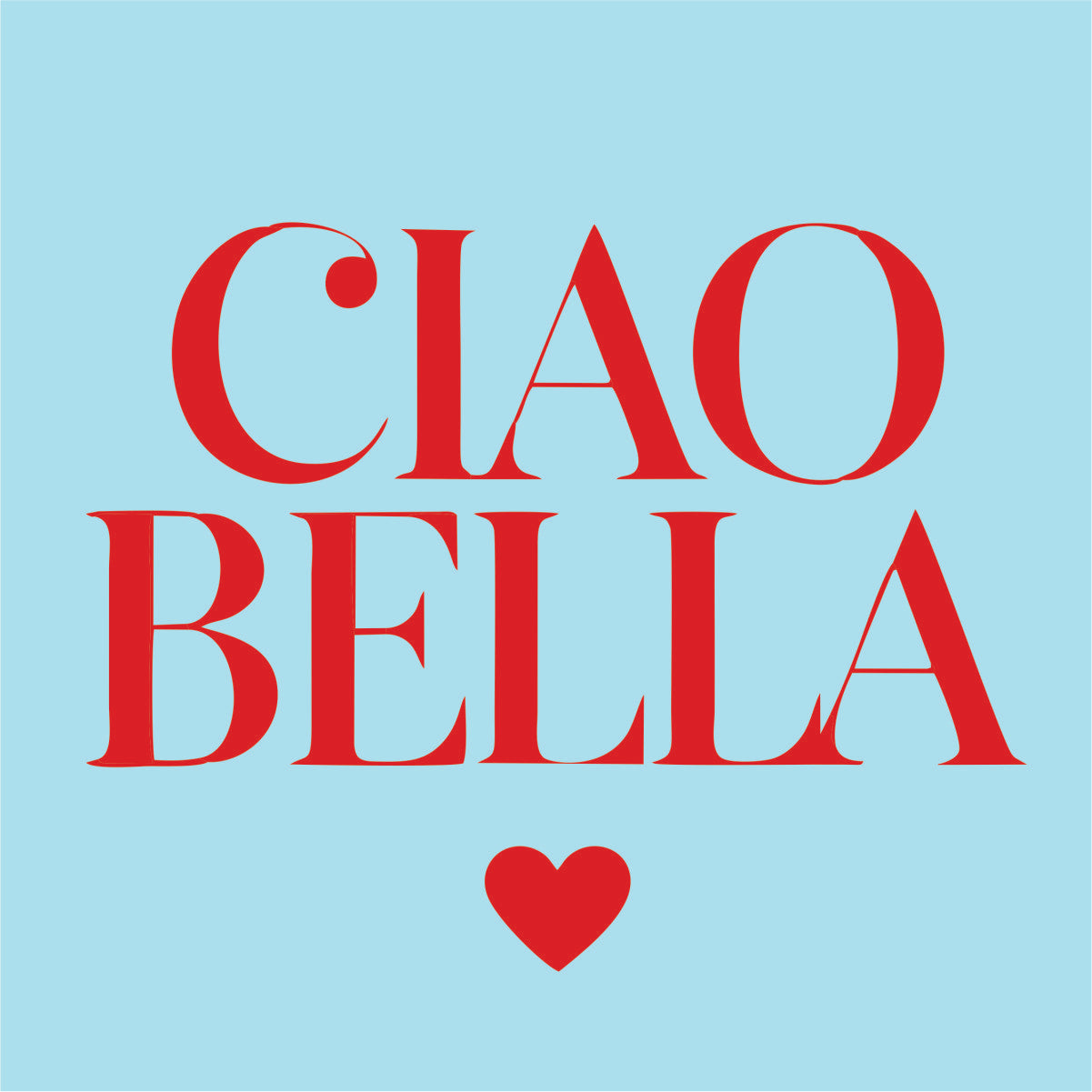 Svetlomodré UNISEX tričko „CIAO BELLA“ 225
